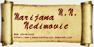 Marijana Nedimović vizit kartica